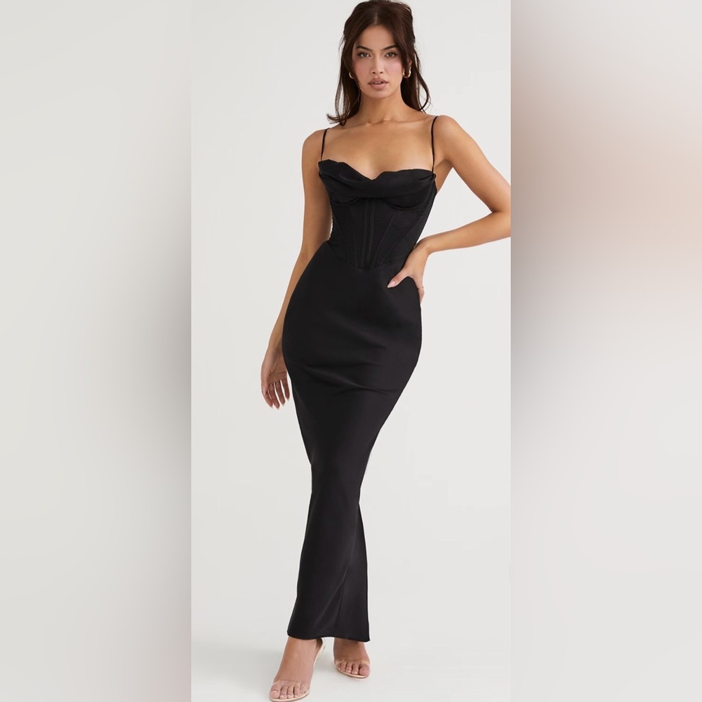 House of CB Black Corset Maxi Dress. MOVING SALE. Everything must go!